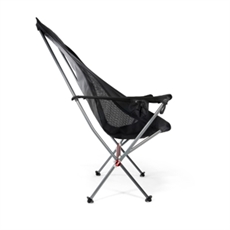  BasicNature Ultrakevyt kokoontaitettava tuoli 'Relax' korkealla selkänojalla ja mukitelineellä.