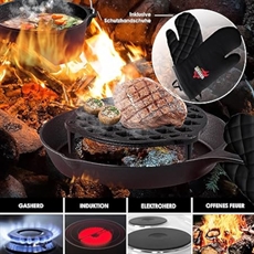 Dutch Oven KESSER® 9 tuotteen setti puulaatikossa