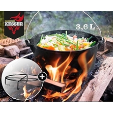 Dutch Oven KESSER® 9 tuotteen setti puulaatikossa