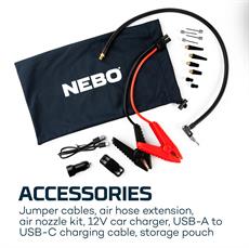 NEBO Assist Air - hyppykäynnistin, jossa on ilmakompressori ja energiapankki NEB-PBK-0004-G, 5060945230684